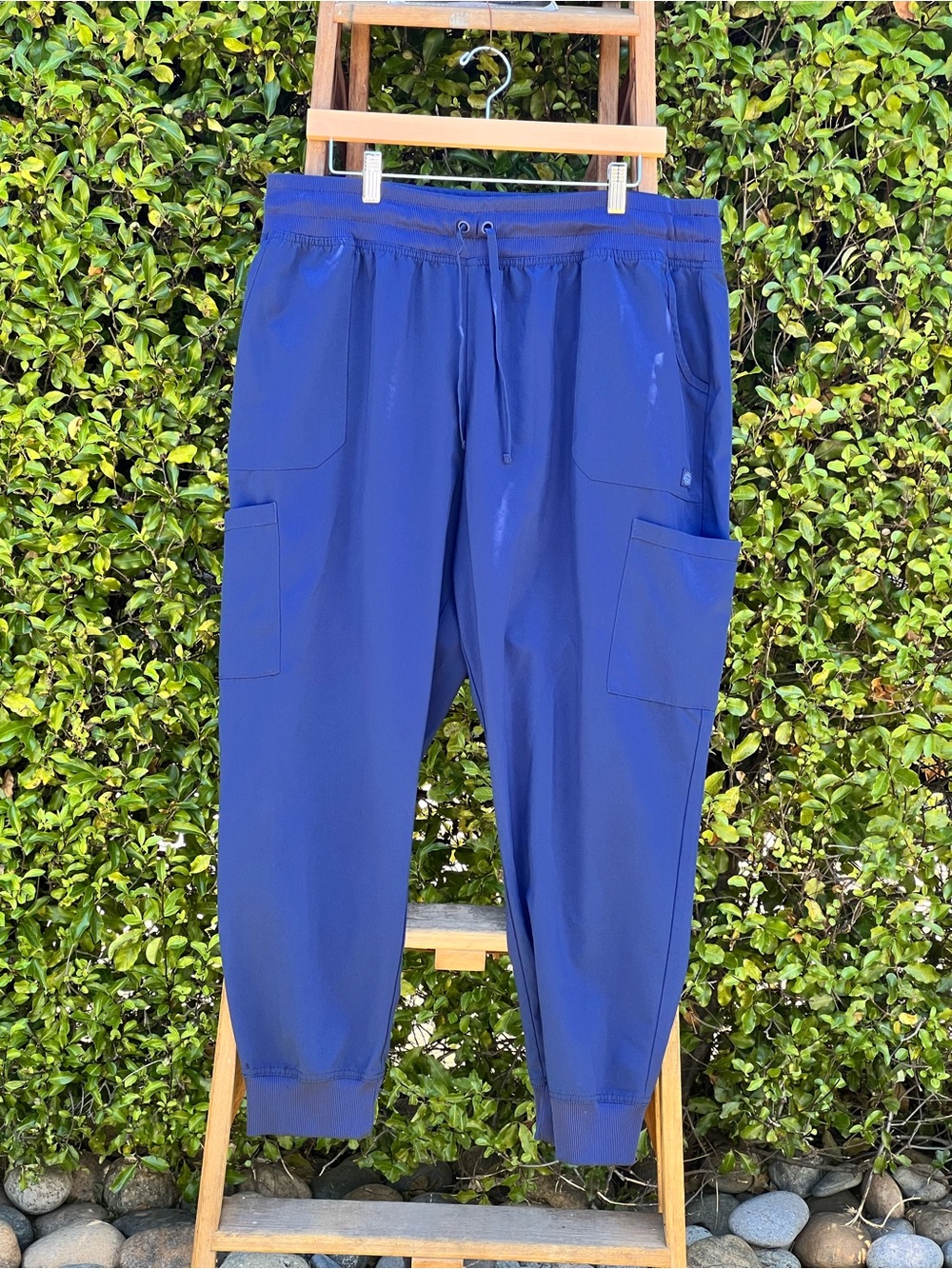Dickies Women's Navy Blue Pants Elastic Drawstring Solid Medical Uniform Scrubs